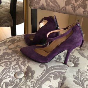 Nine West Purple Suede Heels